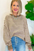 Stripe Loose Drop Shoulder Long Sleeve Top